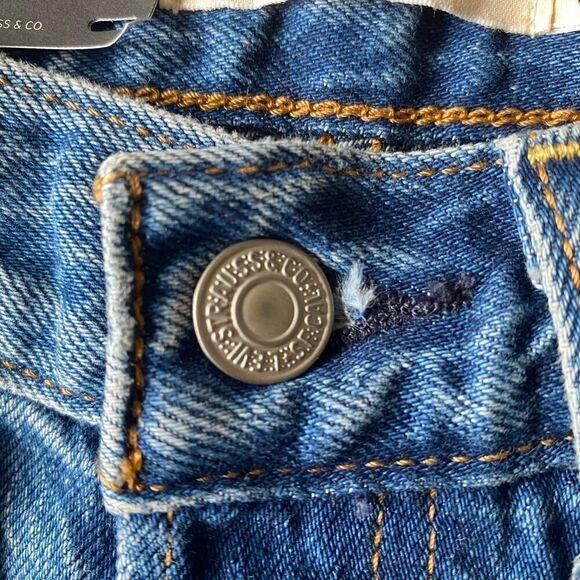 Levi's Ribcage Straight Ankle Jeans Blue 25x27 - Picture 4 of 12